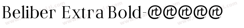 Beliber Extra Bold字体转换